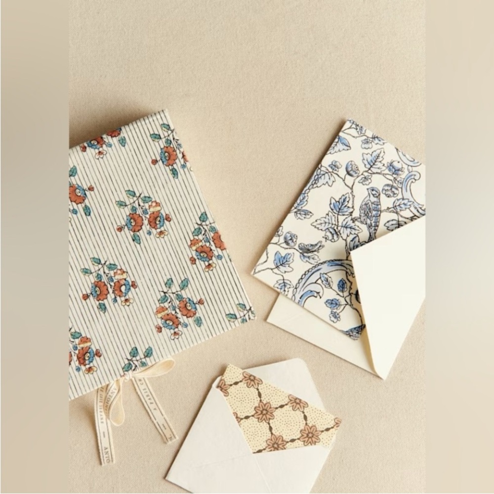 Sezane & Antoinette Poissons Cotton Correspondence Gift Cards.